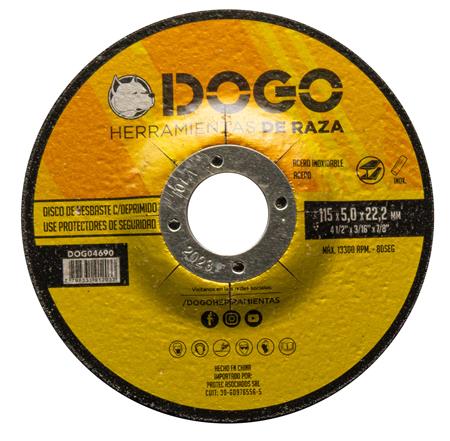 DISCO C/ DEPRIMIDO P/ METAL 115x5.0x22.2 CAJ X 25 UN.