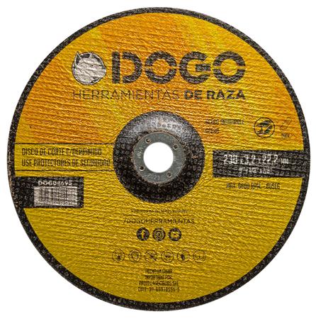 DISCO C/ DEPRIMIDO P/ METAL 230x3.2x22.2 CAJ X 25 UN.