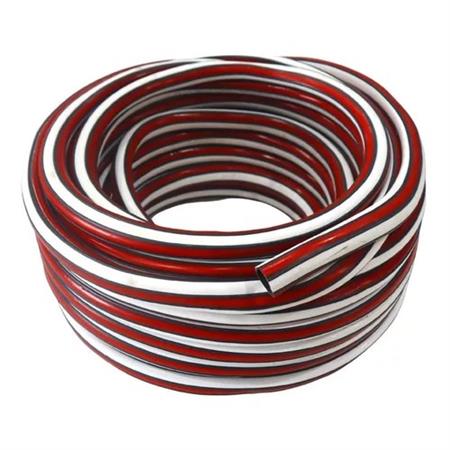 MANGUERA REFORZADA PREMIUM BCO/ROJO 1/2" X 25