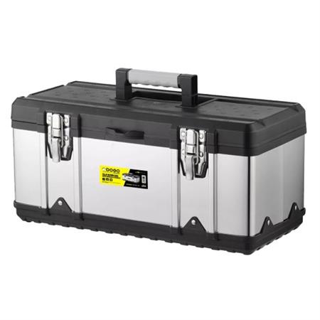 CAJA REFORZADA ACERO INOX 470x220X210 18.5" C/ BANDEJA (3011B)