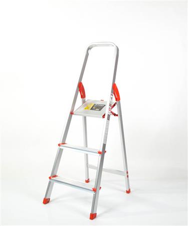 ESCALERA DE ALUMINIO REFORZADO FAMILIAR 3 ESCALONES