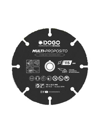 DISCO MULTIPROPOSITO 115 MM - MADERA PLASTICO METAL YESO