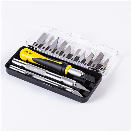 SET DE CUCHILLAS TIPO BISTURI INTERCAMBIABLES 16 PIEZAS