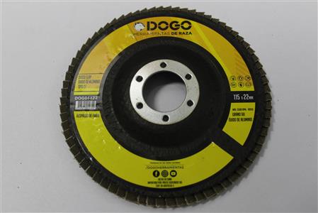 DISCO FLAP OXIDO DE ALUMINIO Ø115 GR 120 R/FIBRA