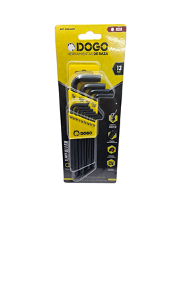 SET DE LLAVES ALLEN 0,5 A 3/8 PULG. 13 PIEZAS